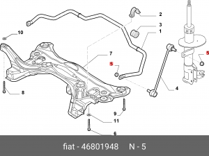 Подшипник ступицы колеса со ступицей (комплект) 46801948 ALFA FIAT LANCIA