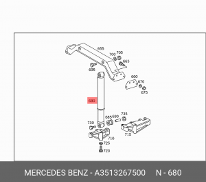 Амортизатор подвески A3513267500 MERCEDES BENZ