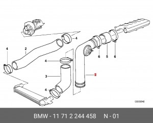 Клапан возврата ОГ 11 71 2 244 458 BMW