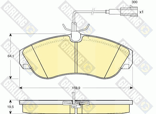 Комплект тормозных колодок, диско 6114261 GIRLING