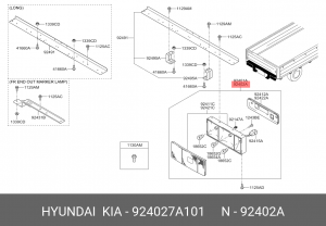 Фонарь задний 924027A101 HYUNDAI KIA