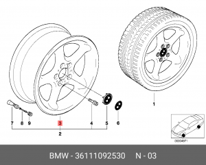Диск колеса 36 11 1 092 530 BMW