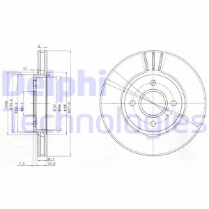 Тормозной диск BG2813 DELPHI