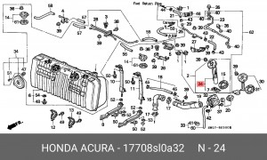 Топливный насос 17708SL0A32 HONDA