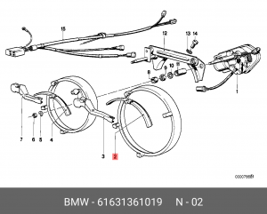 Щетка стеклоочистителя, система очистки фар 61 63 1 361 019 BMW