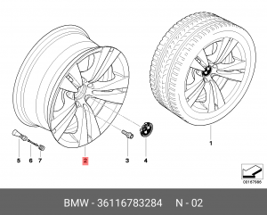 Диск колеса 36 11 6 783 284 BMW