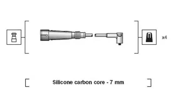 Ккомплект проводов зажигания 941318111123 MAGNETI MARELLI