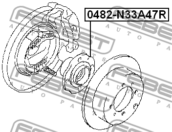 Ступица колеса 0482-N33A47R FEBEST