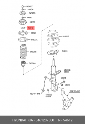 Подшипник опоры амортизатора подвески 5461207000 HYUNDAI KIA