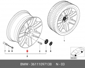 Диск колеса 36 11 1 097 138 BMW