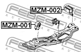Подушка двигателя MZM-002 FEBEST