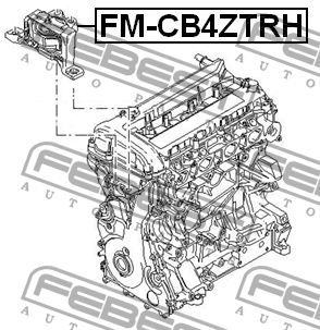 Подушка двигателя FM-CB4ZTRH FEBEST