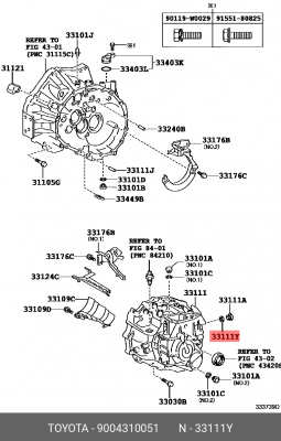 Уплотняющее кольцо, ступенчатая коробка передач 90043-10051 DAIHATSU