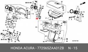 Деталь 77256SZAA01ZB HONDA