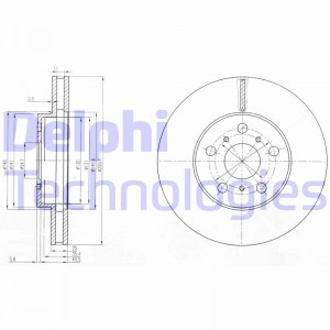 Тормозной диск BG2711 DELPHI