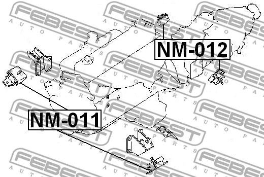 Опора коробки передач NM-012 FEBEST