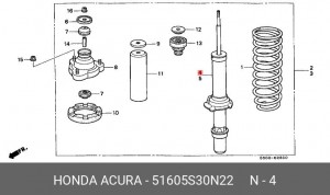 Амортизатор 51605S30N22 HONDA