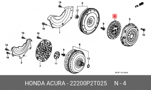 Диск сцепления 22200P2T025 HONDA