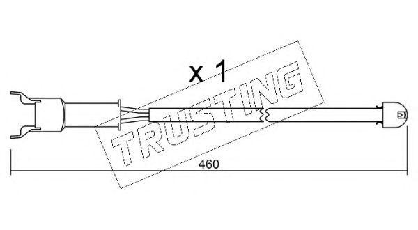 Сигнализатор, износ тормозных колодок SU088 TRUSTING