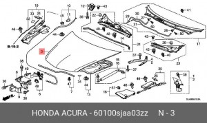 Капот 60100SJAA03ZZ HONDA