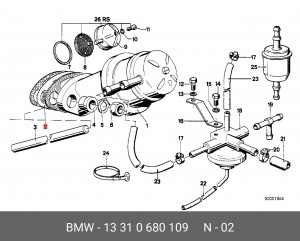 Прокладка, топливный насос 13 31 0680109 BMW