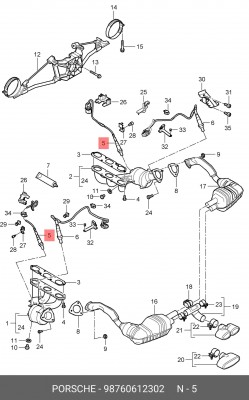 Лямбда-зонд 98760612302 PORSCHE