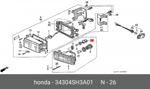 Патрон лампы 34304SH3A01 HONDA