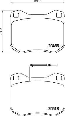 Комплект тормозных колодок, диско 2045502 TEXTAR