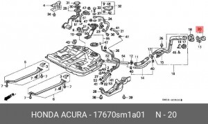 Крышка топливозаливной горловины 17670SM1A01 HONDA