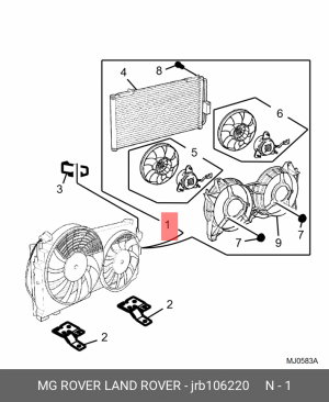 Конденсатор, кондиционер JRB106220 MG ROVER LAND ROVER