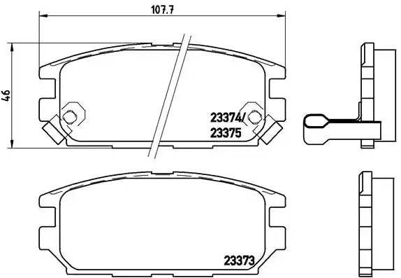 Комплект тормозных колодок, диско P54025 BREMBO