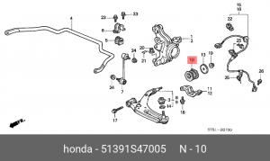 Сайлентблок 51391-S47-005 HONDA