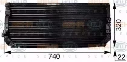 Конденсатор, кондиционер 8FC 351 038-521 HELLA