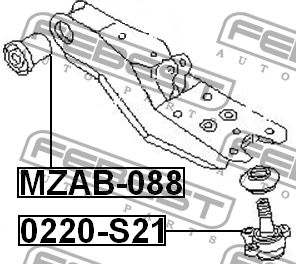 Опора шаровая подвески 0220-S21 FEBEST