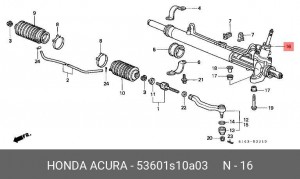 Рейка рулевая 53601S10A03 HONDA