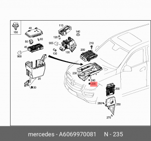 Втулка корпуса воздушного фильтра A 606 997 00 81 MERCEDES BENZ