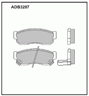 Колодки тормозные дисковые ADB3207 ALLIED NIPPON