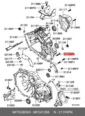 Болт, система выпуска MF241288 MITSUBISHI