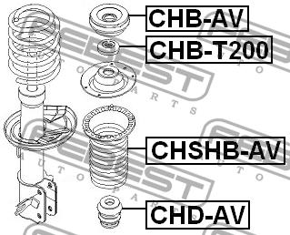 Подшипник опоры амортизатора подвески CHB-T200 FEBEST