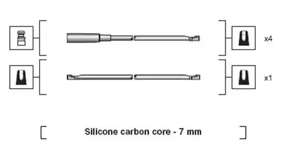 Ккомплект проводов зажигания 941318111053 MAGNETI MARELLI