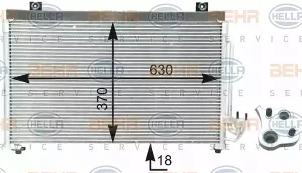 Конденсатор, кондиционер 8FC 351 302-781 HELLA