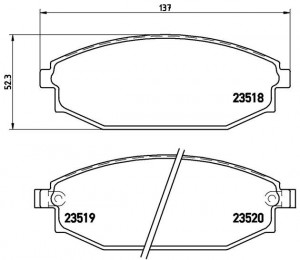 Комплект тормозных колодок, диско P54027 BREMBO