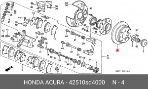 Тормозной диск 42510SD4000 HONDA
