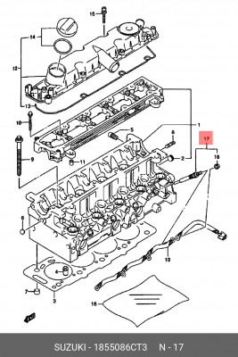 Свеча накаливания 18550-86CT3 SUZUKI