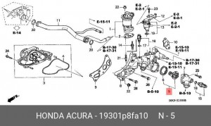 Термостат, охлаждающая жидкость 19301P8FA10 HONDA