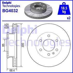 Тормозной диск BG4032 DELPHI