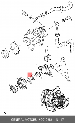 Прокладка 90010286 GENERAL MOTORS