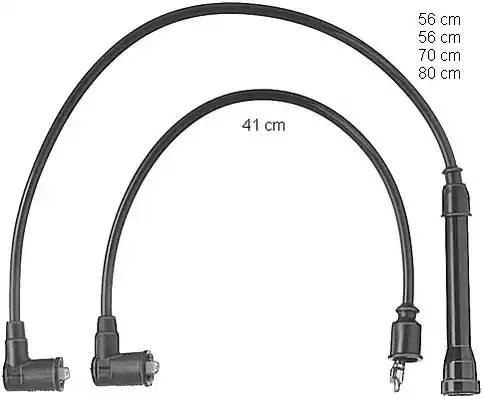 Ккомплект проводов зажигания ZEF405 BERU