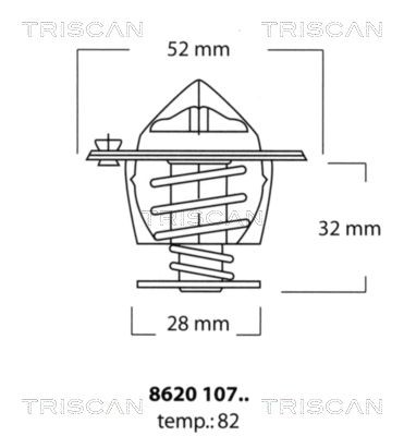 Термостат, охлаждающая жидкость 862010782 TRISCAN