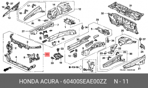 Панель передняя 60400SEAE00ZZ HONDA